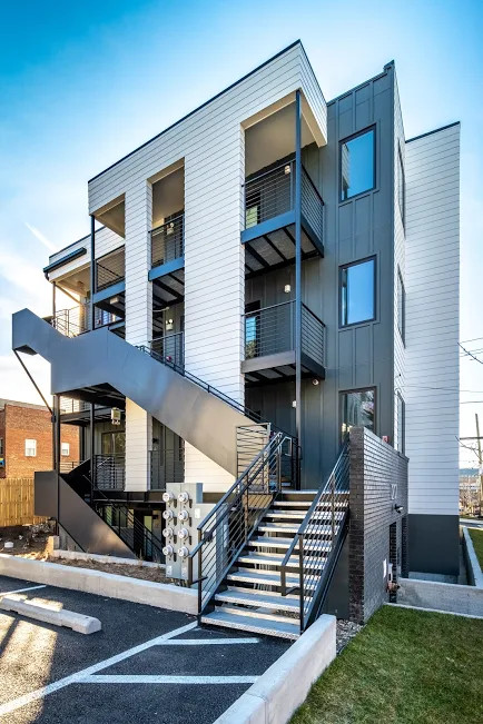 Metal Staircase w/ Roof top deck